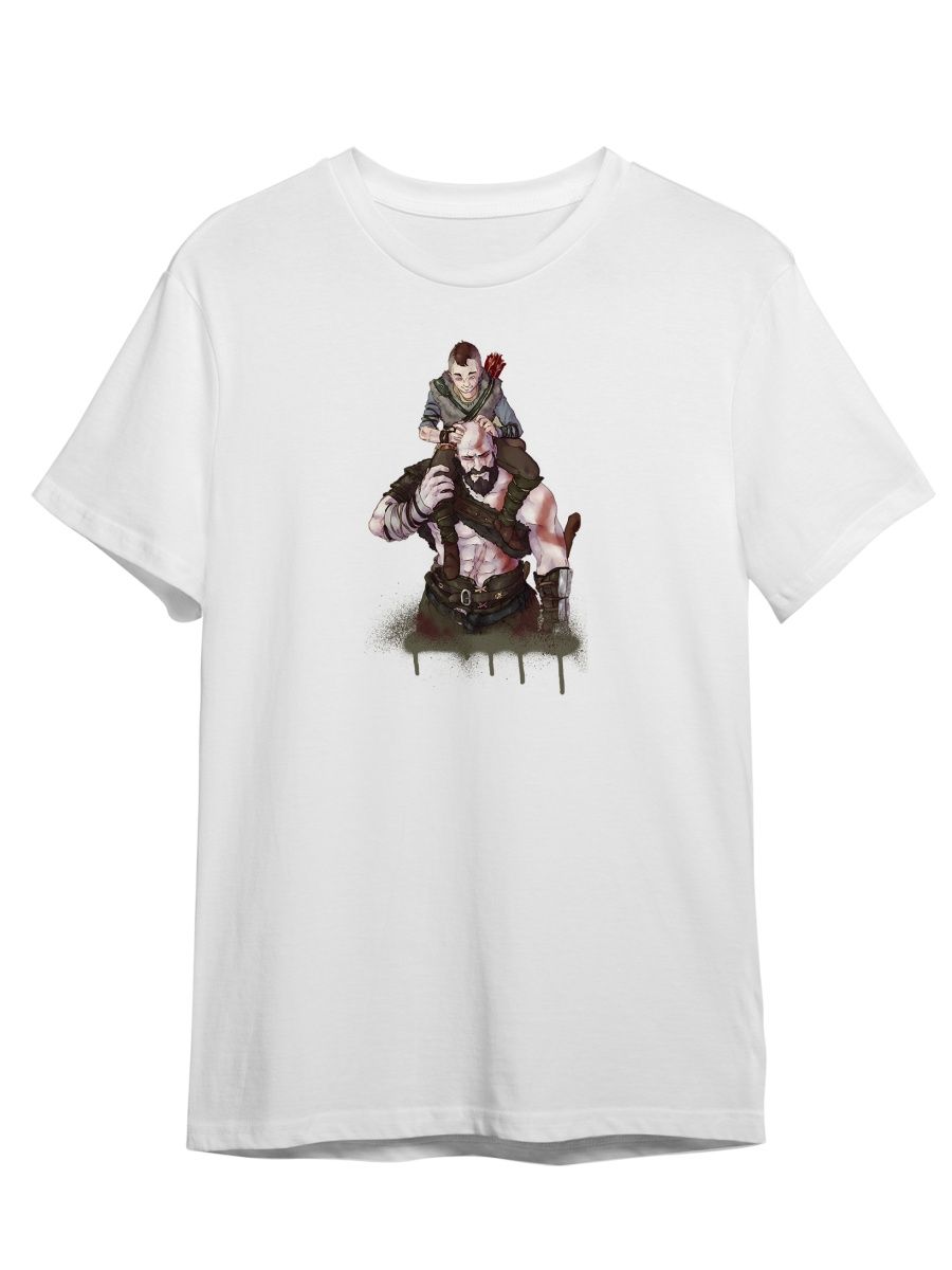 Футболка унисекс Каждому Своё God of War/Бог войны/Кратос GMGW10 белая 5XL