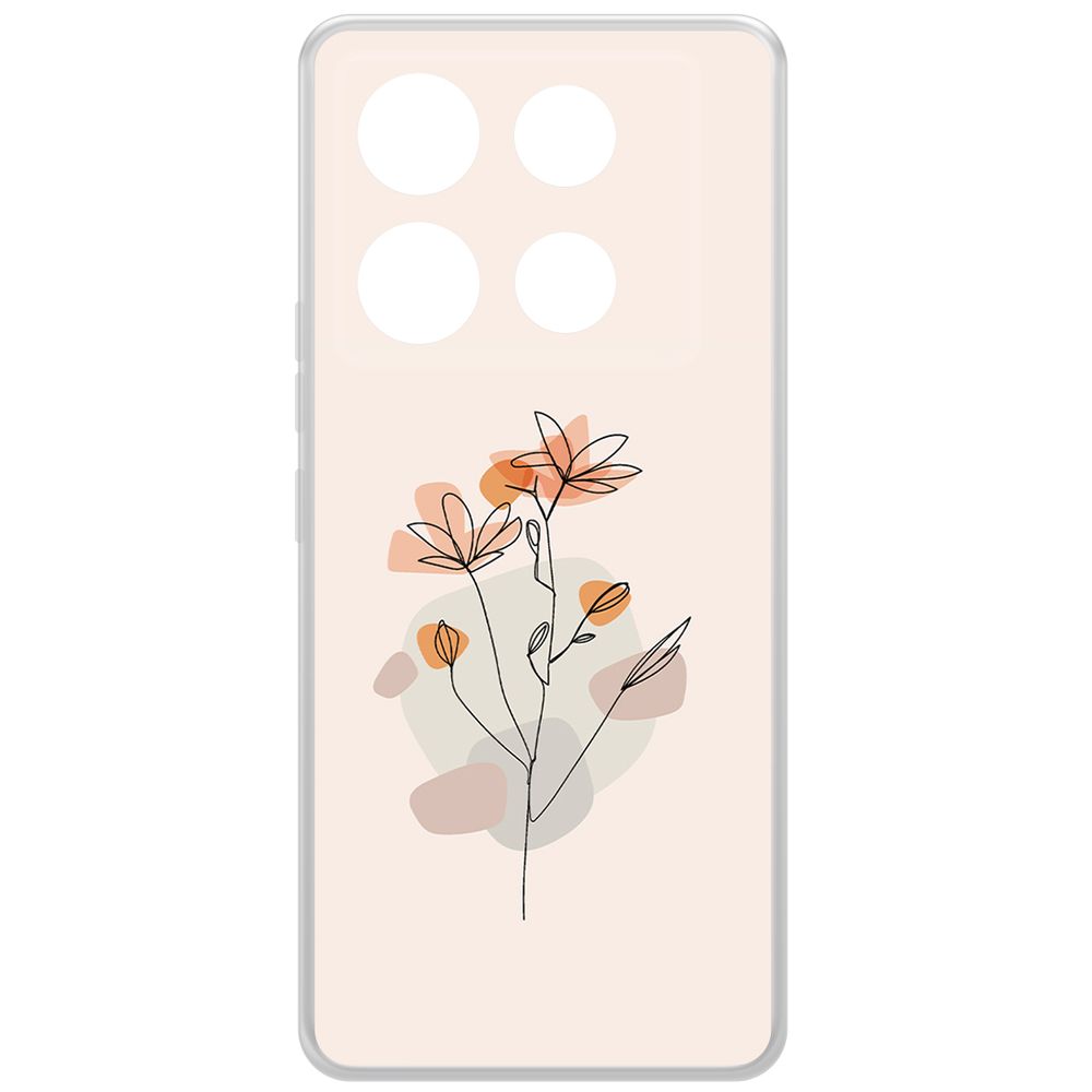 

Чехол-накладка Krutoff Clear Case Ромашки для INFINIX Note 40 Pro 5G, Прозрачный