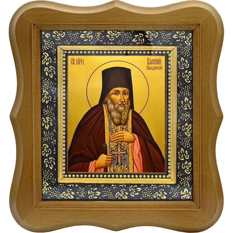

Василий (Кишкин) Площанский, преподобный иеросхимонах. Икона на холсте.