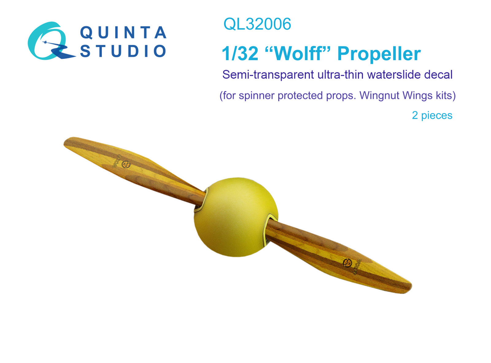 Деревянные пропеллеры Quinta Studio 1/32 Wolff WNW QL32006