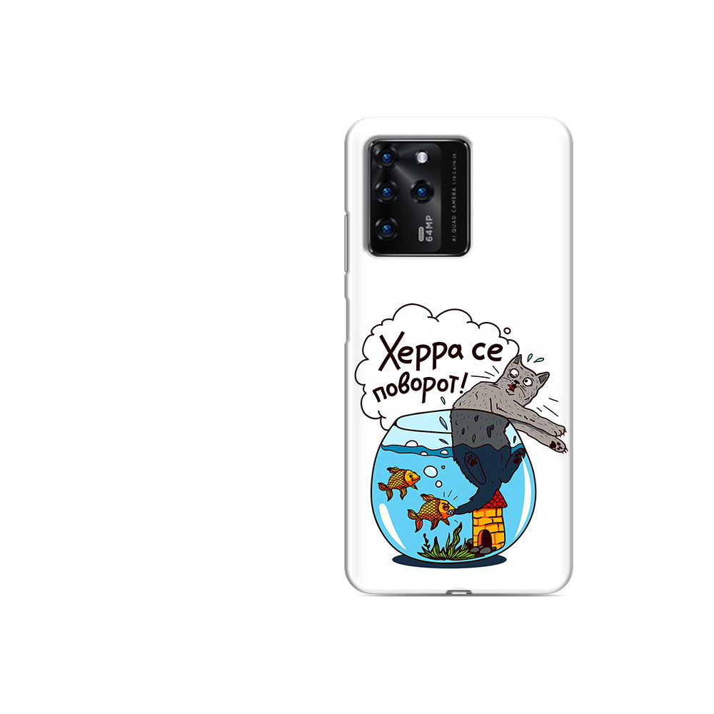

Чехол MyPads Tocco для ZTE V30 Рыбы с котом (PT226947.476.149), Прозрачный, Tocco