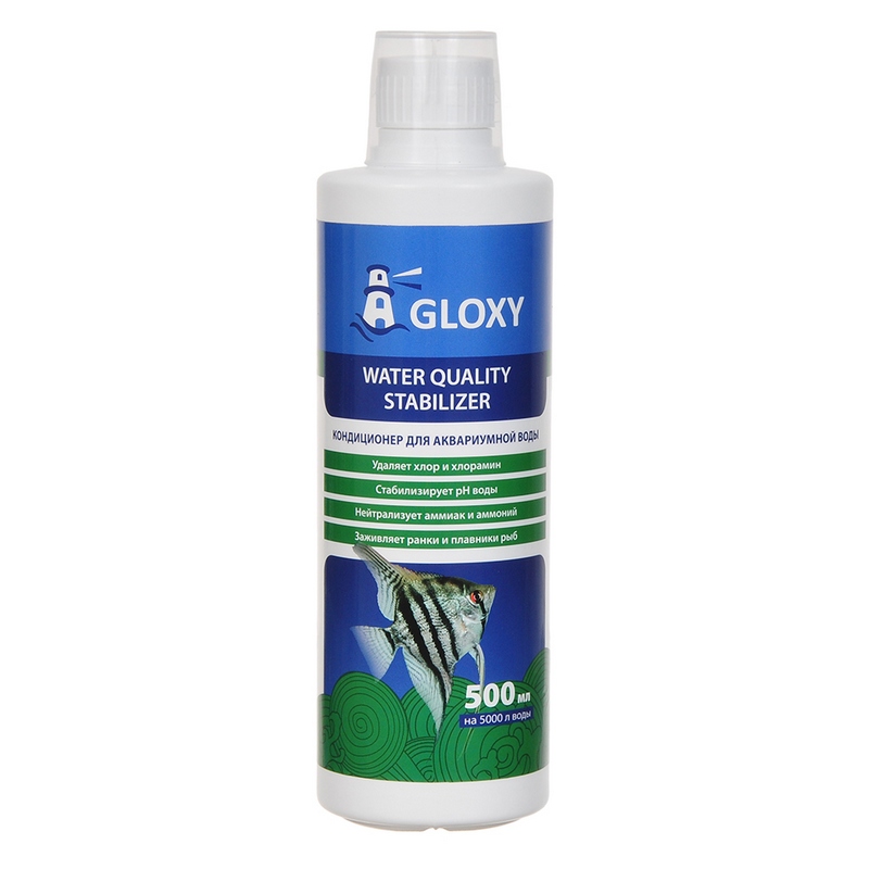 Кондиционер для подготовки воды Water Quality Stabilizer Gloxy 500мл на 5000л