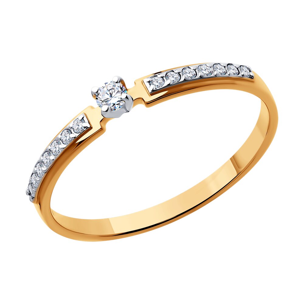 

Кольцо из золота р. 16 Diamant 51-110-01979-1, фианит, 51-110-01979-1