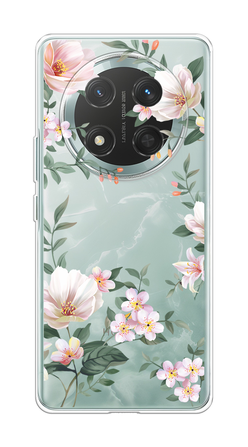 

Чехол на Honor X9C/X60 Pro Beautiful white flowers, Бежевый;зеленый, 6125350-1