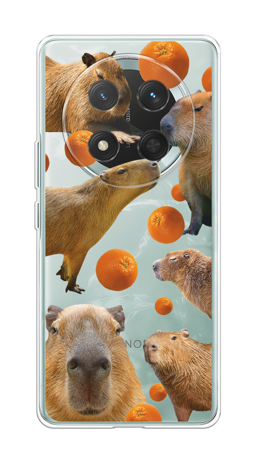

Чехол на Honor X9C/X60 Pro Капибара и апельсины, Бежевый;оранжевый, 6125350-1