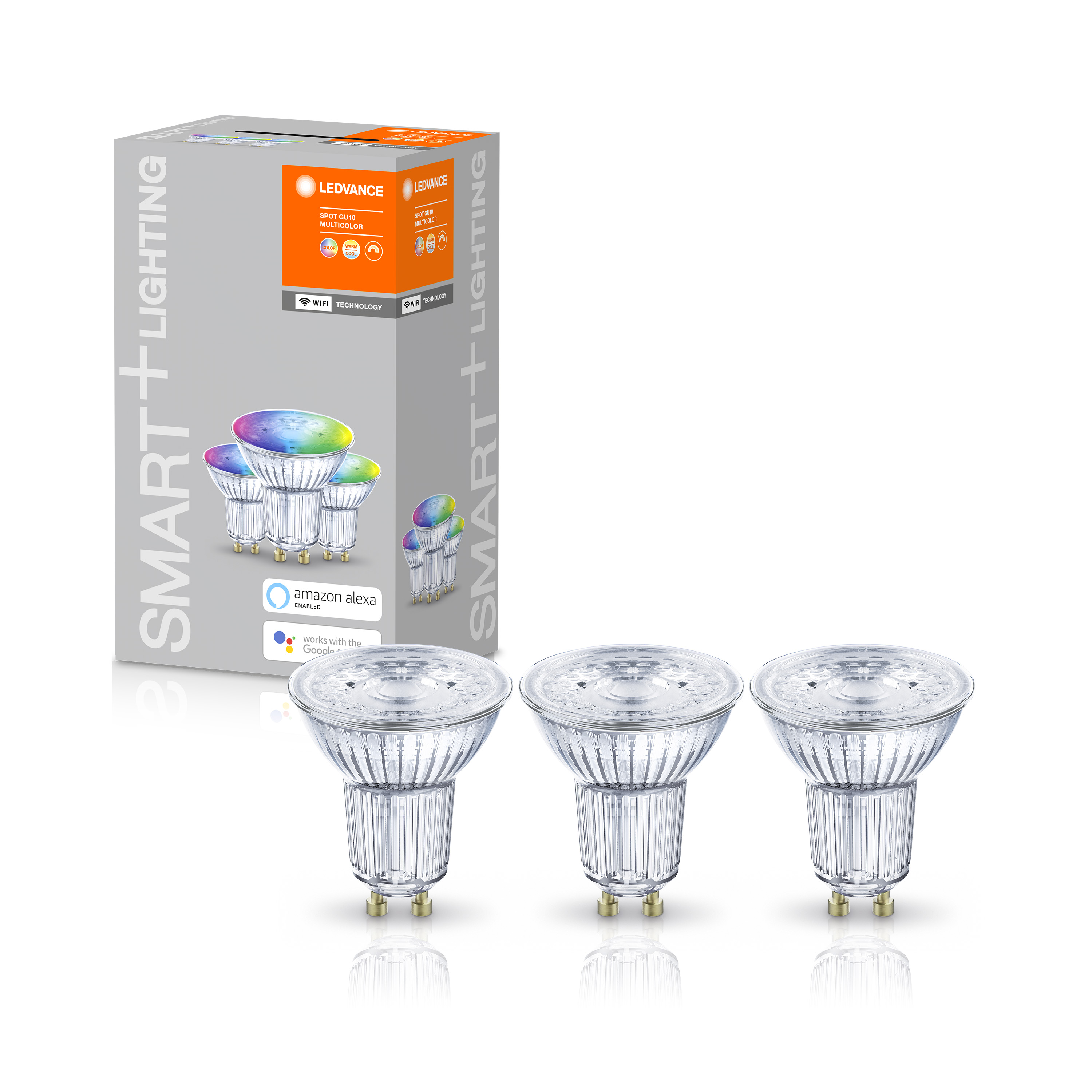 фото Набор ламп ledvance smart+ wifi gu10 multicolour 32 45° 5 w/2700…6500k яндекс 3 шт