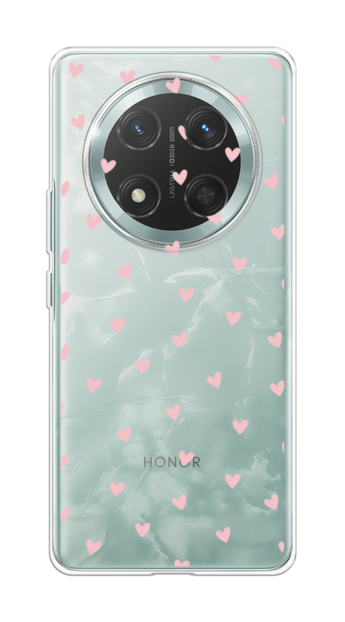 

Чехол на Honor X9C/X60 Pro Розовые сердечки паттерн, Розовый;прозрачный, 6125350-1