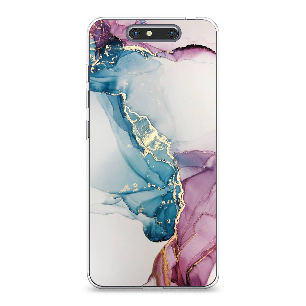 

Чехол на ZTE Blade V8 "Розовые разводы рисунок", 131250-3