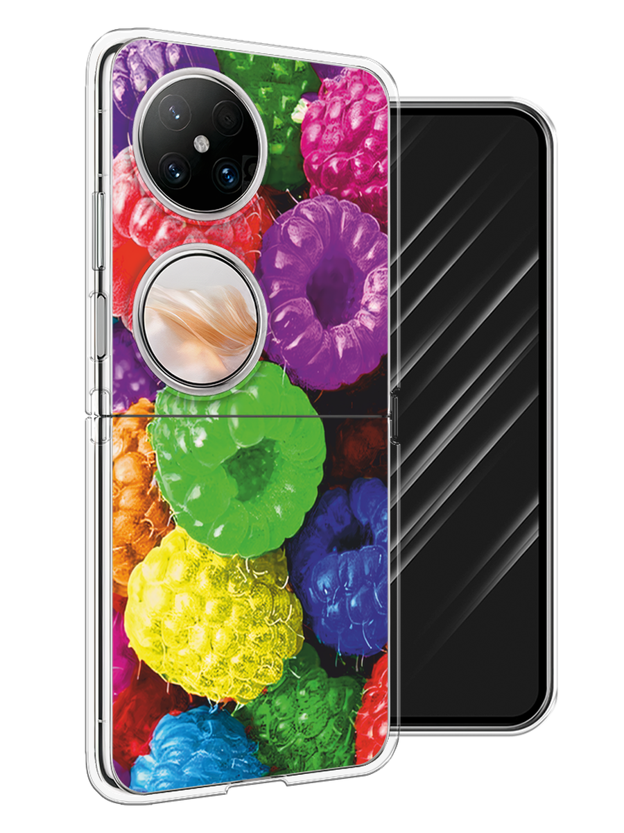 

Чехол Awog на Huawei Pocket 2 "Разноцветная малина", Разноцветный, 6123850-1