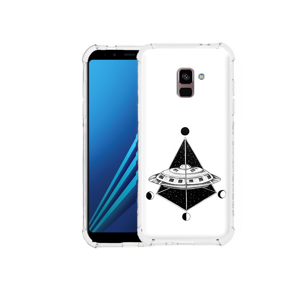 

Чехол MyPads Tocco для Samsung Galaxy A8 Plus черно белая летающая тарелка, Tocco
