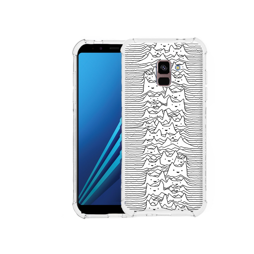

Чехол MyPads Tocco для Samsung Galaxy A8 Plus черно белые коты 3D (PT119249.593.682), Tocco