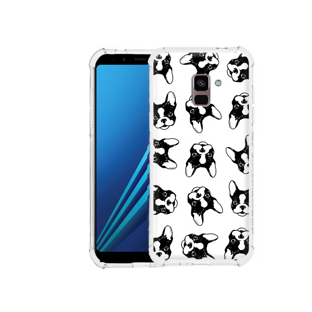 

Чехол MyPads Tocco для Samsung Galaxy A8 Plus черно белые собачки (PT119249.593.683), Tocco