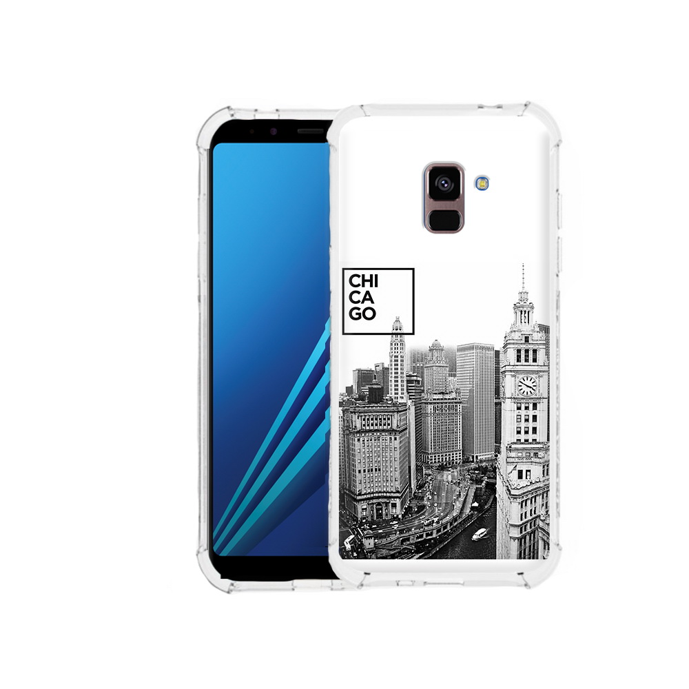 

Чехол MyPads Tocco для Samsung Galaxy A8 Plus черно белый чикаго (PT119249.593.689), Tocco