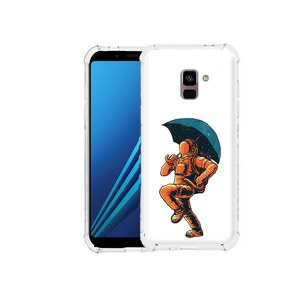 

Чехол MyPads Tocco для Samsung Galaxy A8 Plus шагающий космонавт с зонтом, Tocco
