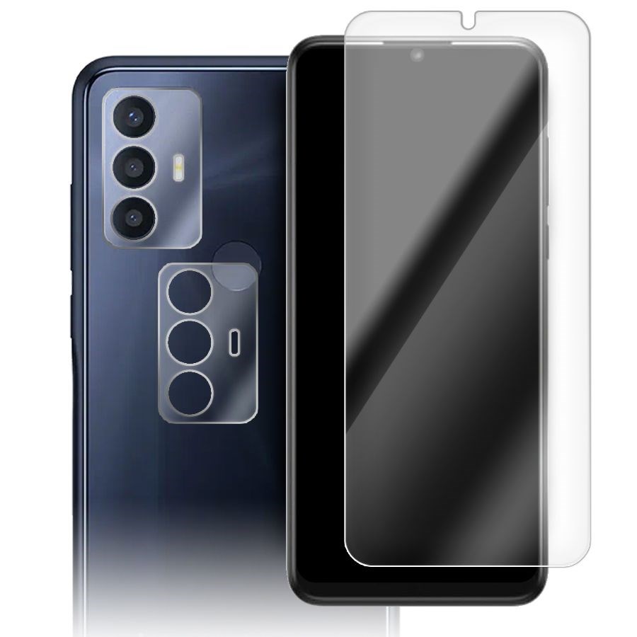 

Стекло защитное гибридное для TCL 30 SE + защита камеры (2 шт.)