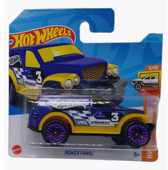 

Машинка базовой коллекции Hot Wheels POWER PANEL сиреневая 5785/HKK59, Желтый;фиолетовый