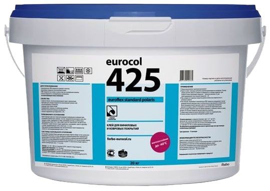 фото Forbo 425 euroflex standard клей для покрытий из пвх дисперсионный (20кг) forbo eurocol