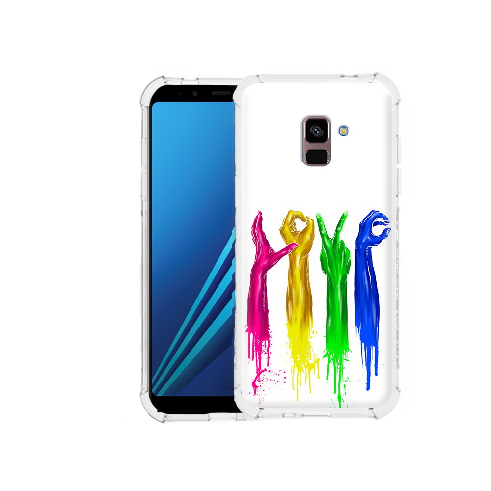 

Чехол MyPads Tocco для Samsung Galaxy A8 Plus яркие руки love (PT119249.593.707), Tocco