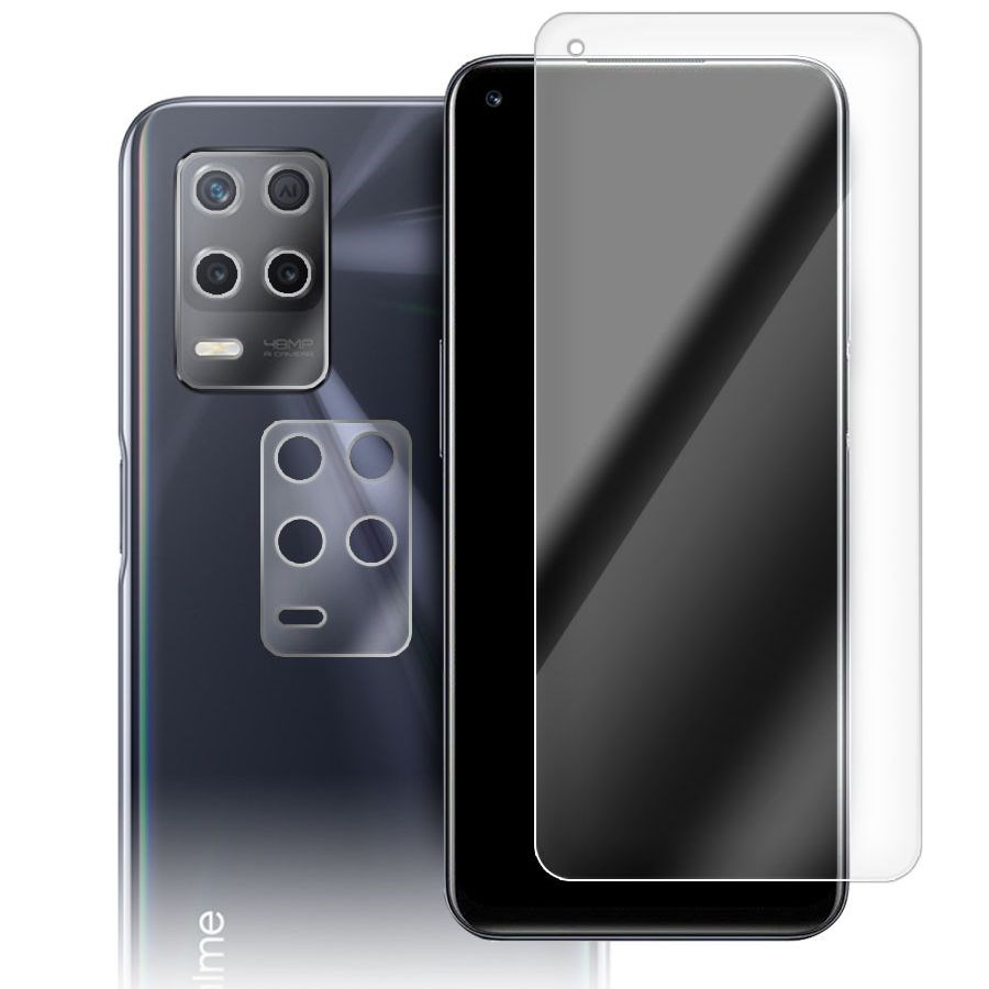 

Стекло защитное гибридное для Realme 8 5G + защита камеры (2 шт.)