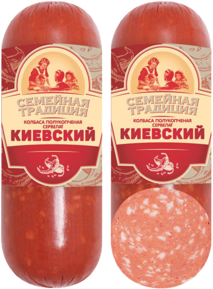 

Колбаса Семейная традиция Сервелат Киевский полукопченая 350 г