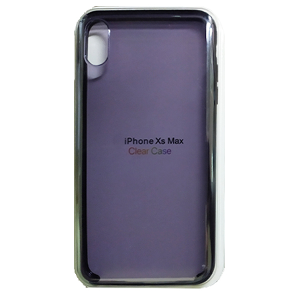 Чехол clear case пластиковый для iphone xr, темно-прозрачный