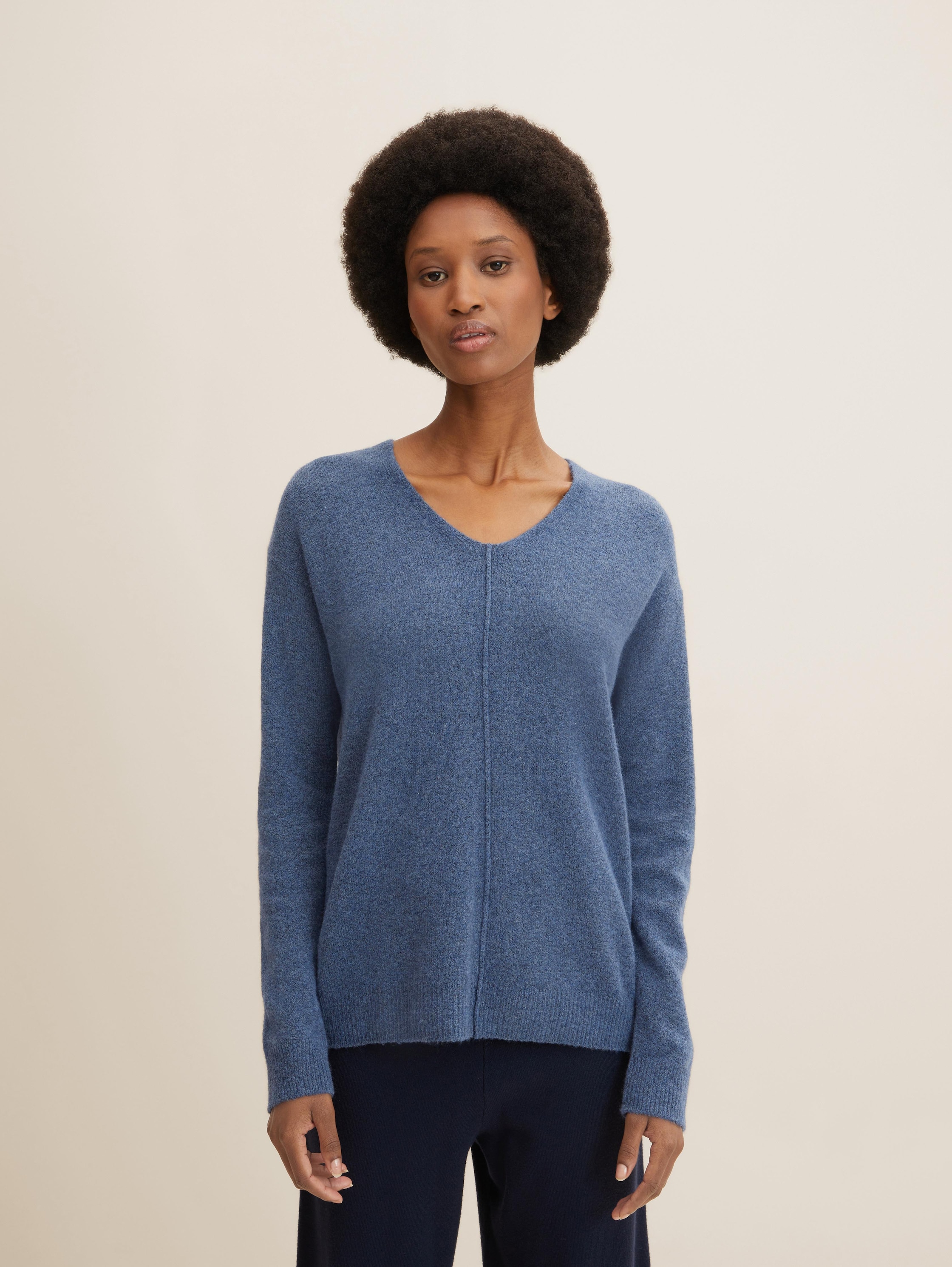 

Пуловер женский TOM TAILOR 1033640 синий M, 1033640