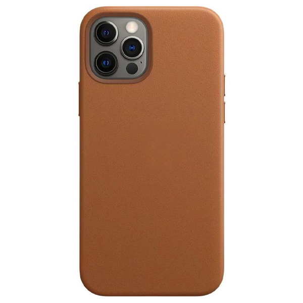 Чехол leather case magsafe для iphone 12 mini 5.4 (3), коричневый
