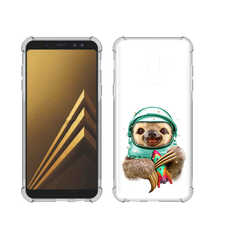 

Чехол MyPads Tocco для Samsung Galaxy A6+ (2018) Ленивец астронавт (PT111520.594.104), Прозрачный, Tocco