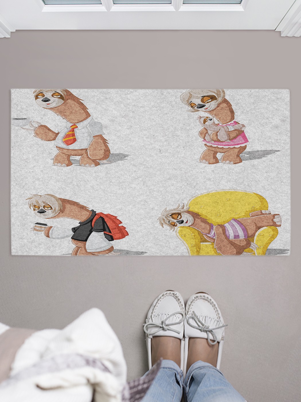 

Придверный коврик в прихожую для обуви, на резиновой основе, 75x45 см door_37883 JoyArty