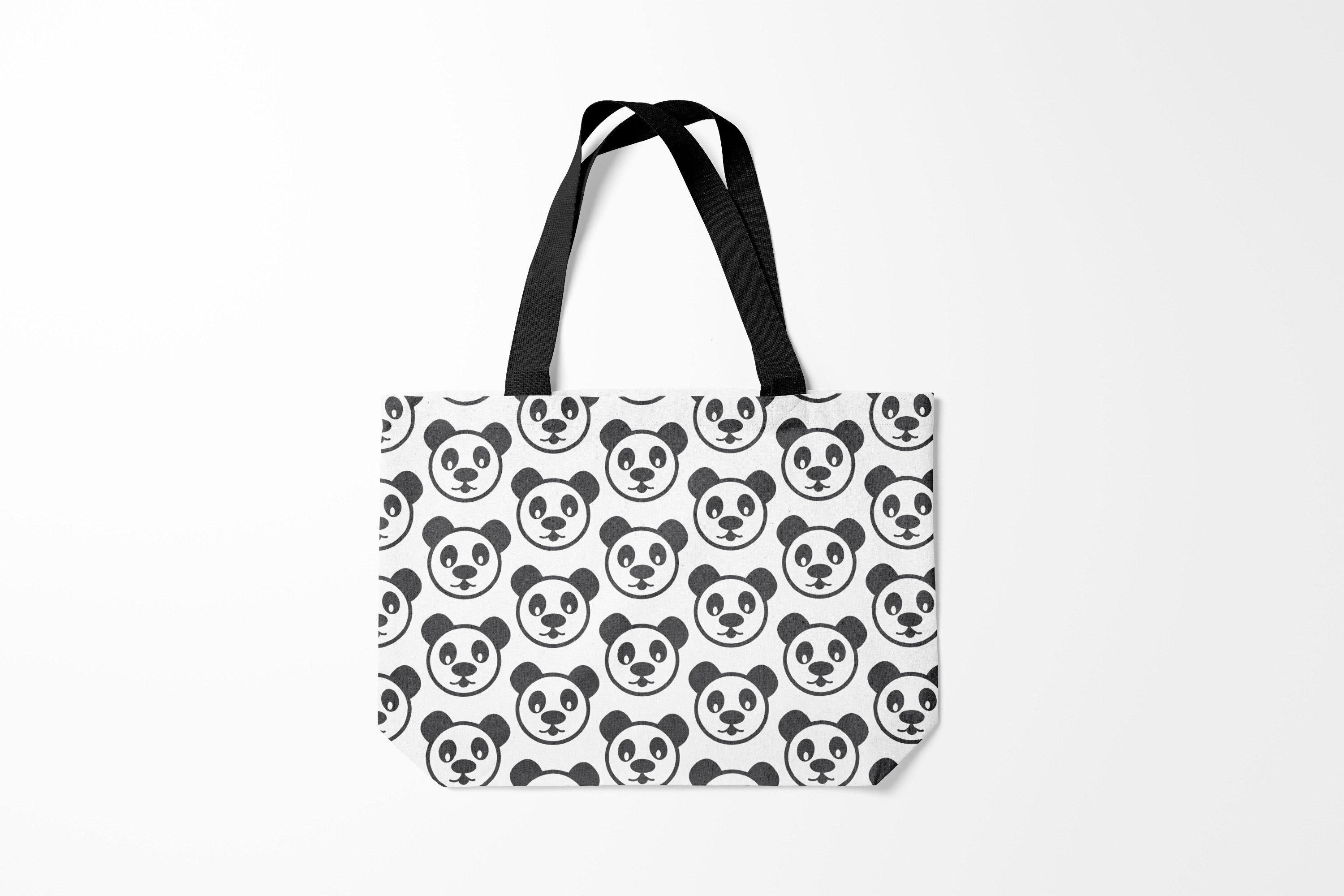 

Сумка шoппер унисекс Burnettie Панды panda, черный; белый, Панды panda