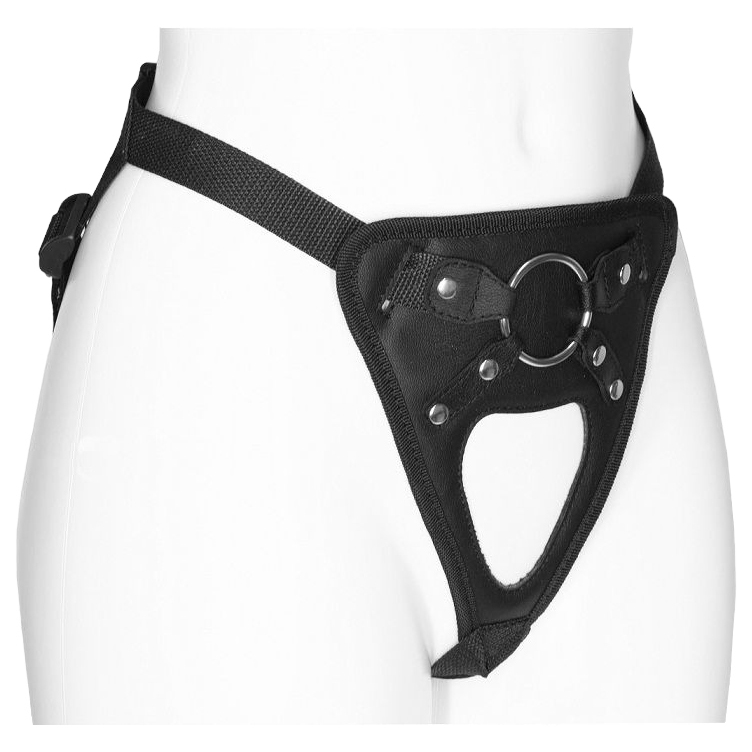 Универсальный пояс Lovetoy с фиксацией насадок кольцом черный