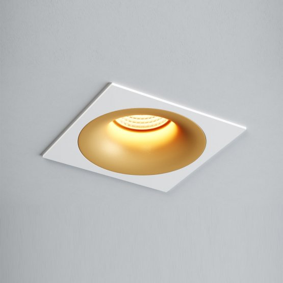 фото Светильник встраиваемый quest light single ld single ld gold + frame 01 white