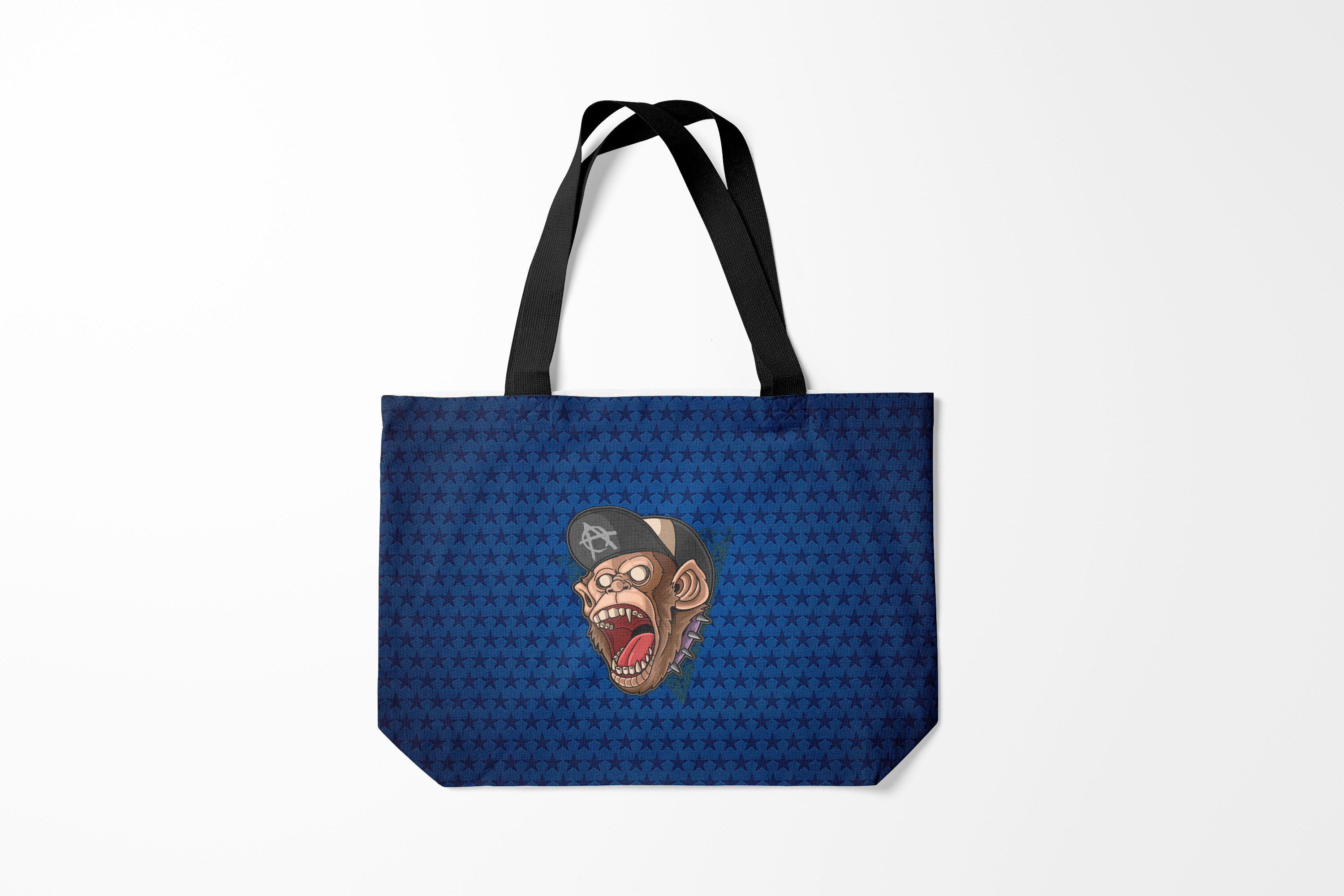 

Сумка шoппер унисекс Burnettie Обезьяны Monkey, синий, Обезьяны Monkey