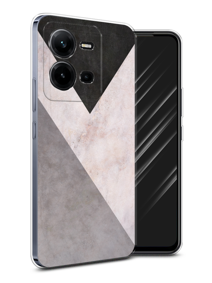 

Чехол Awog на Vivo V25e / Виво V25e "Геометричный мрамор", Бежевый