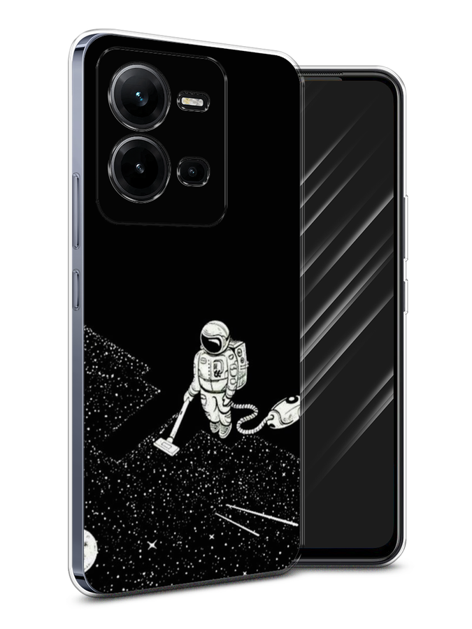 

Чехол Awog на Vivo V25e / Виво V25e "Космонавт с пылесосом", Белый