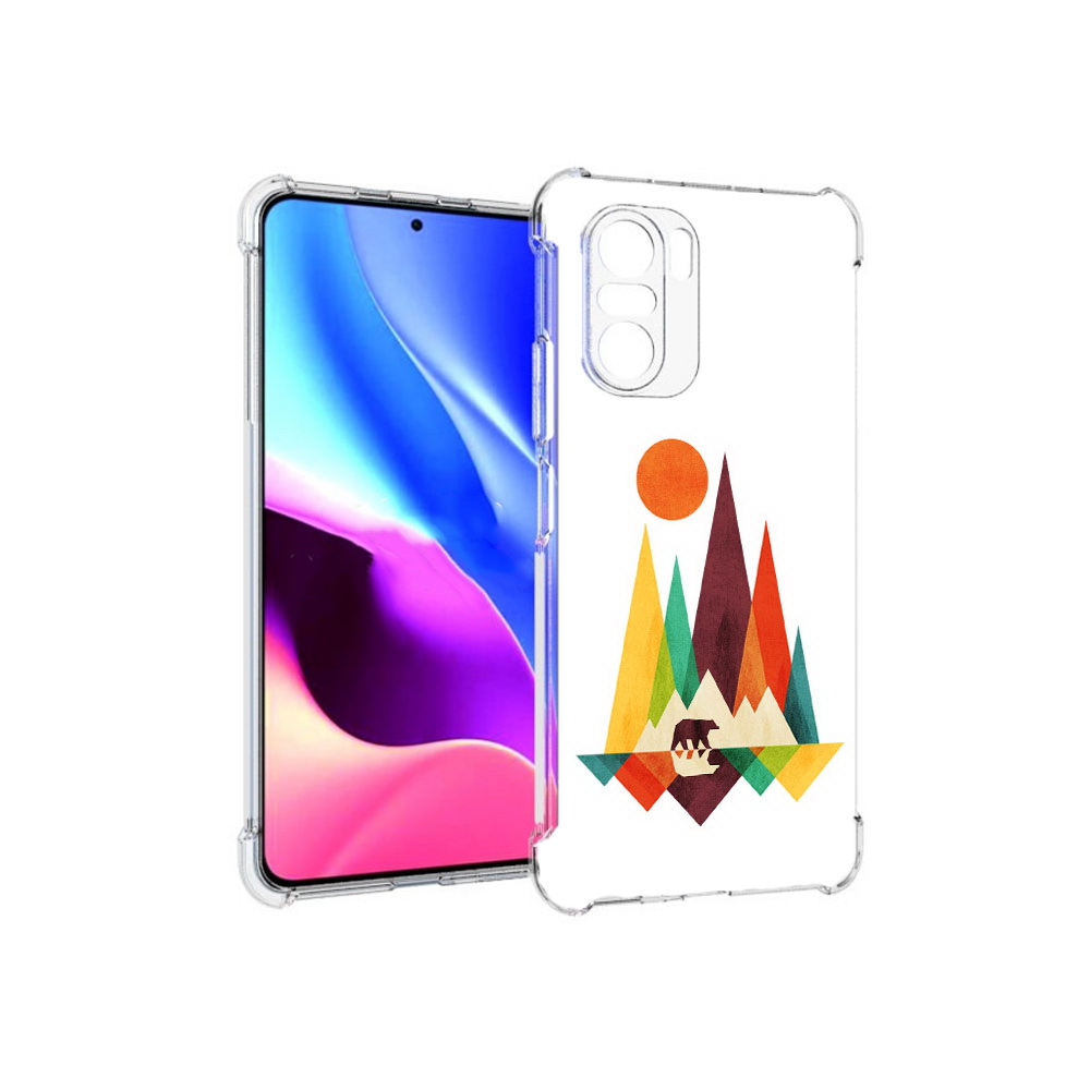 

Чехол MyPads Tocco для Xiaomi Redmi K40 нарисованные горы с медведем (PT158239.260.506), Прозрачный, Tocco