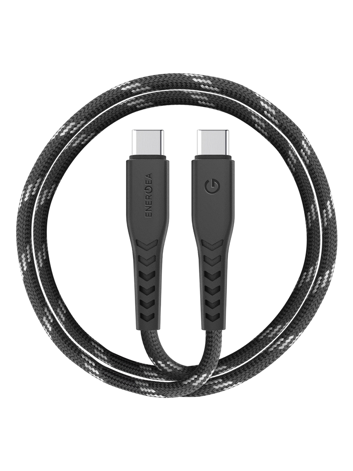 Кабель EnergEA NyloFlex USB-C to USB-C 480Mbps 5A 30см Black