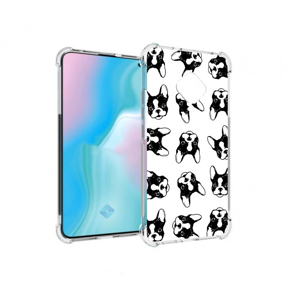 

Чехол MyPads Tocco для Vivo S5 черно белые собачки (PT226962.406.683), Прозрачный, Tocco