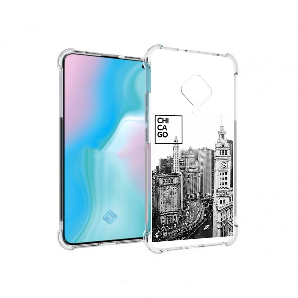 

Чехол MyPads Tocco для Vivo S5 черно белый чикаго (PT226962.406.689), Прозрачный, Tocco