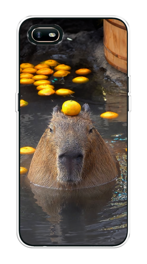 

Чехол на Oppo A1k "Капибара отдыхает", Коричневый;оранжевый;серый, 252150-1