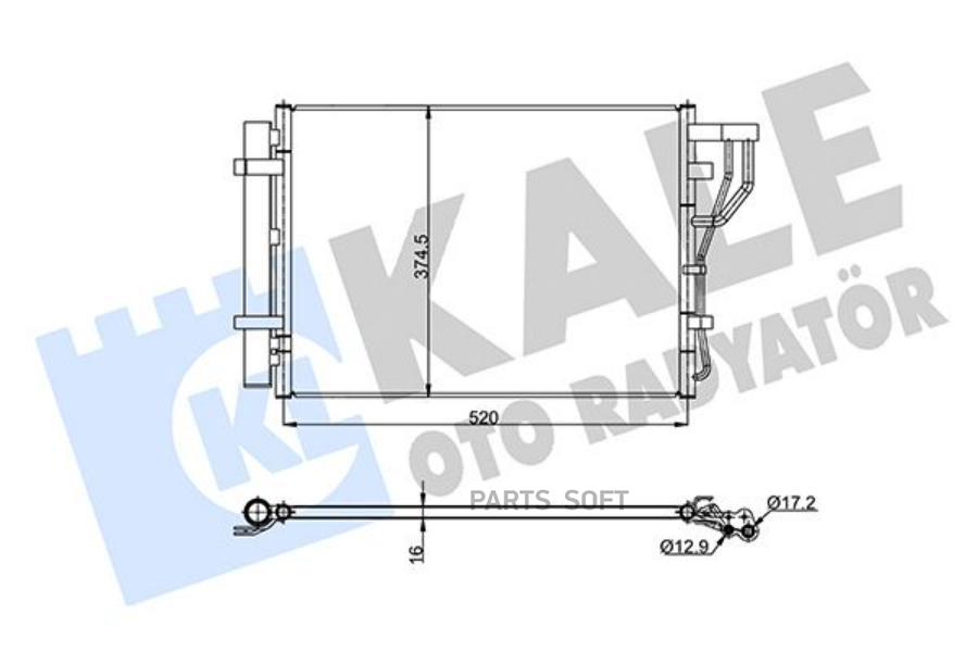 

Радиатор кондиционера HYUNDAI ix20 - KIA VENGA KALE 345415