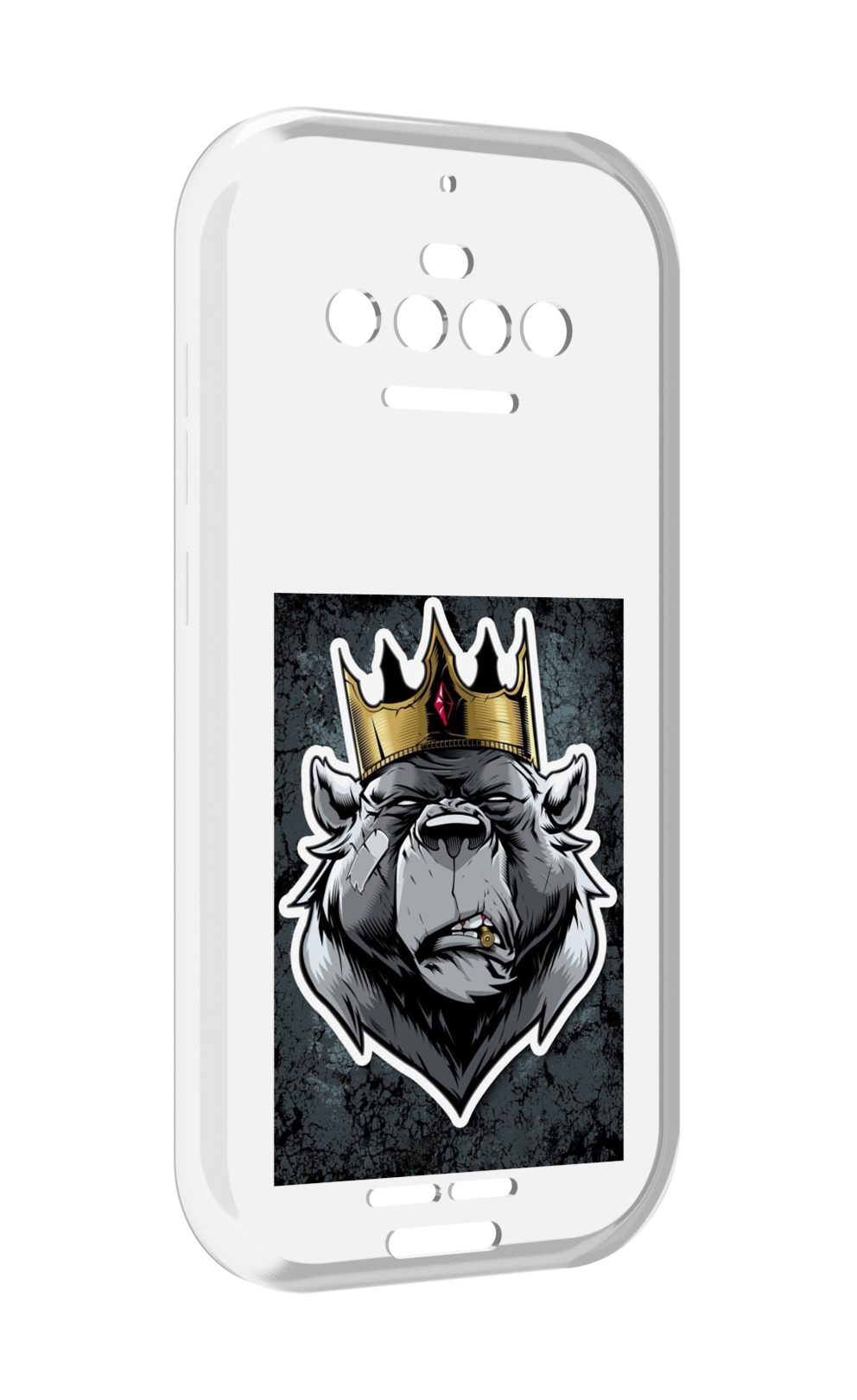 

Чехол MyPads медведь с короной для Oukitel F150 R2022, Прозрачный, Tocco