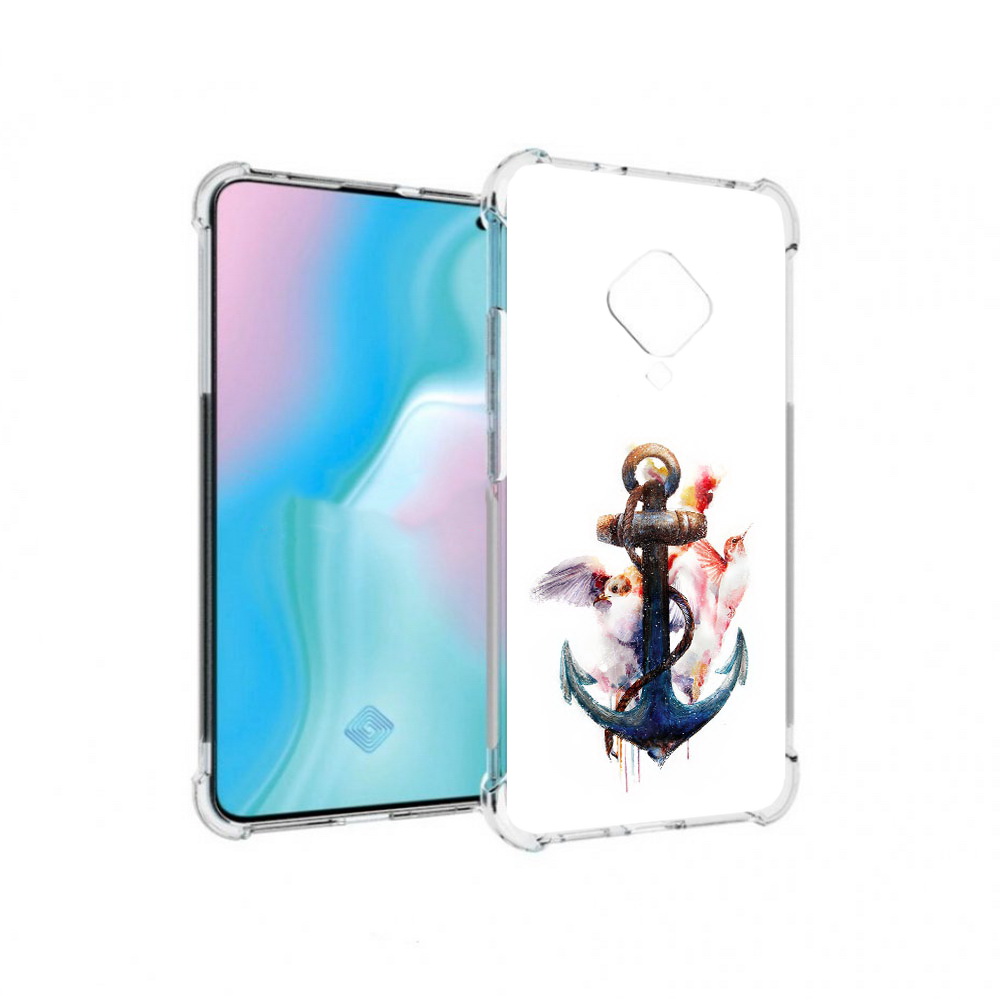 

Чехол MyPads Tocco для Vivo S5 якорь с птицами (PT226962.406.703), Прозрачный, Tocco