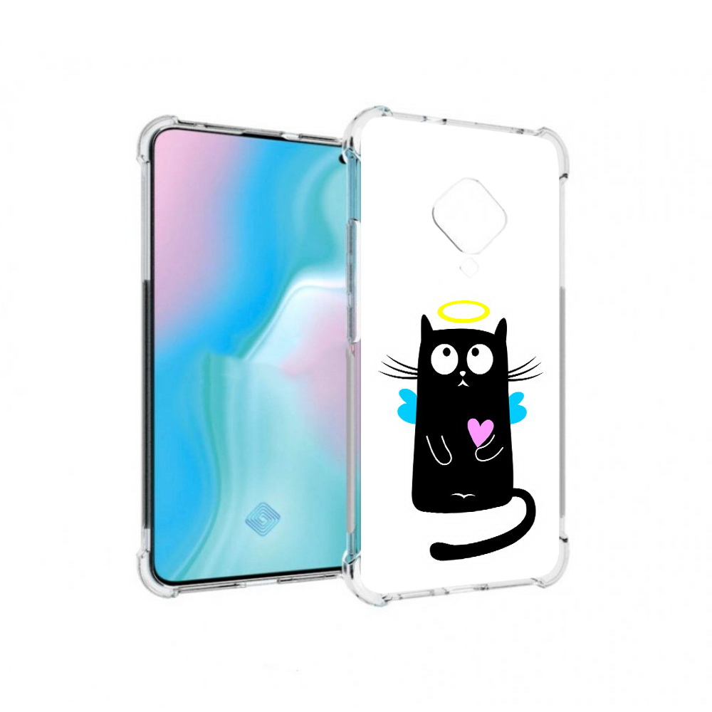 

Чехол MyPads Tocco для Vivo S5 Кот ангелок (PT226962.406.96), Прозрачный, Tocco