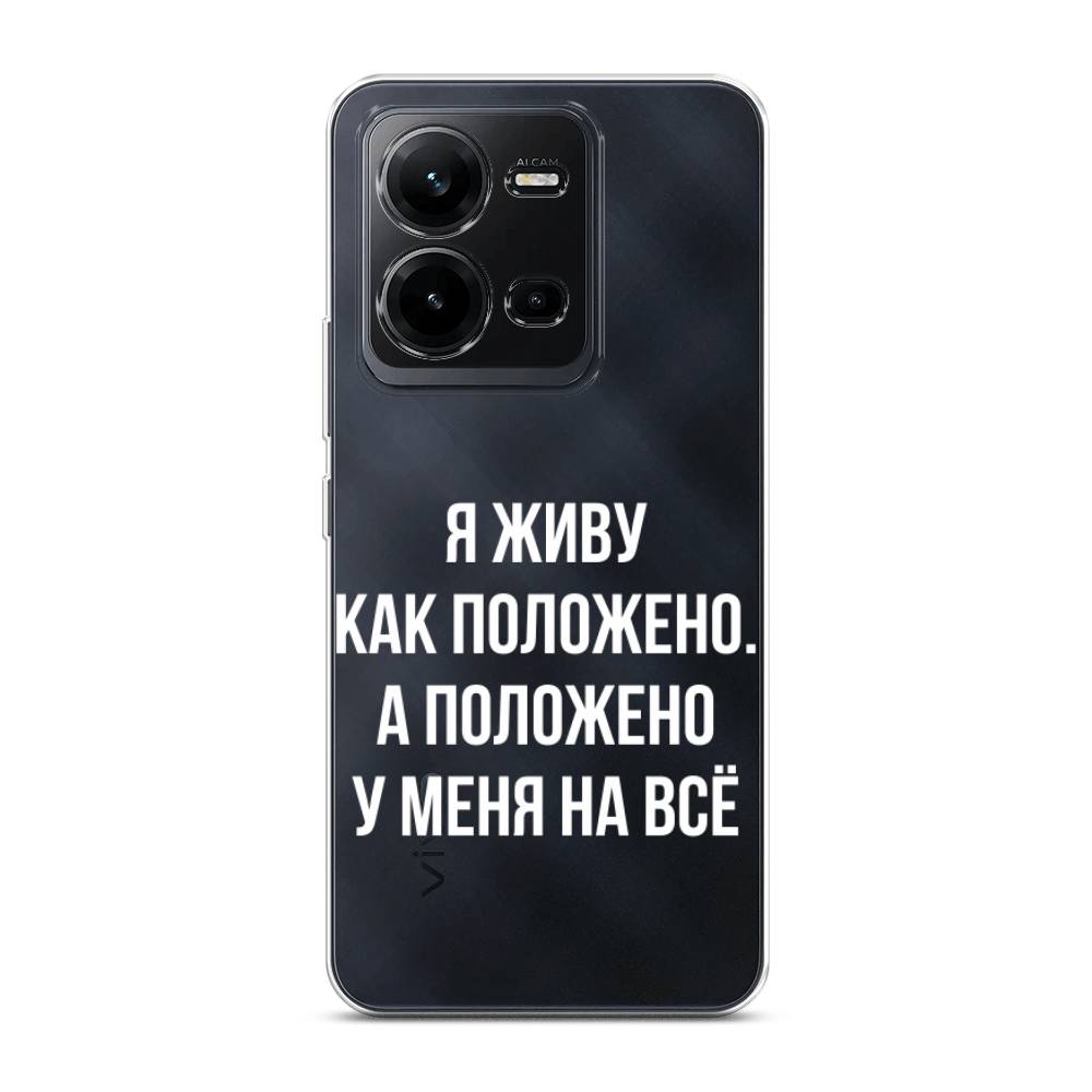 

Чехол Awog на Vivo V25e / Виво V25e "Живу как положено", Серый