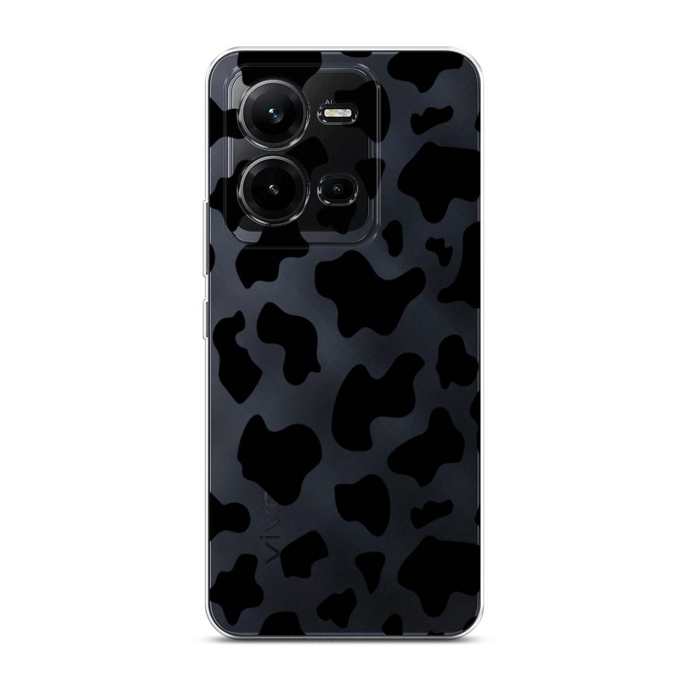 

Чехол Awog на Vivo V25e / Виво V25e "Пятна коровы черные", Черный