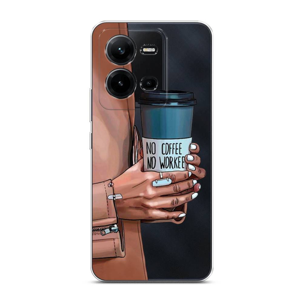 

Чехол Awog на Vivo V25e / Виво V25e "No coffee", Коричневый;серый