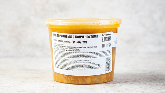 

Суп ВкусВилл Гороховый с копченостями охлажденный 580 г