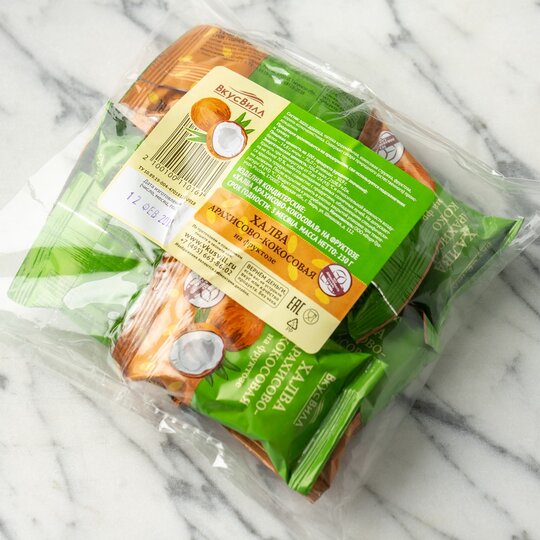 

Халва ВкусВилл Арахисово-кокосовая 230 г