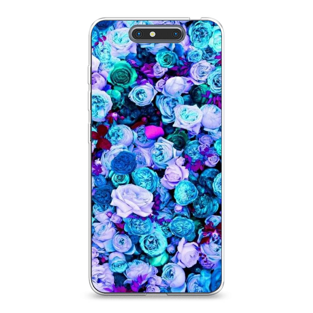 

Чехол на ZTE Blade V8 "Цветочный ковер", Фиолетовый, 131250-2